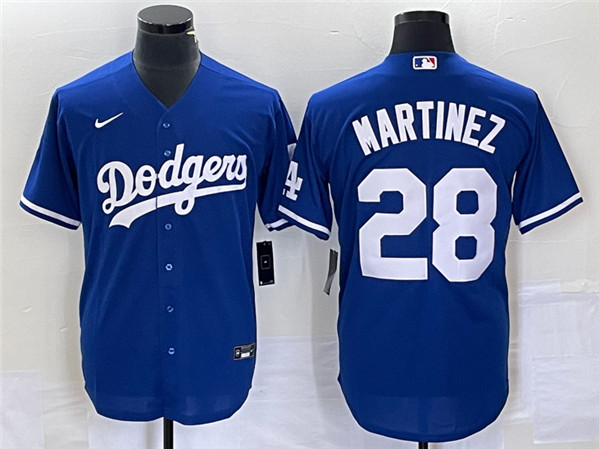 Los Angeles Dodgers #28 J.D. Martinez Blue Cool Base Stitched Jersey